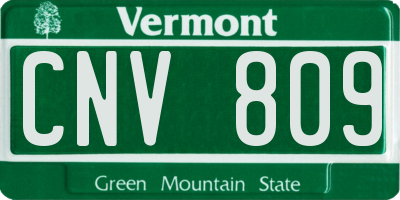 VT license plate CNV809