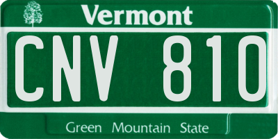 VT license plate CNV810