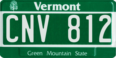 VT license plate CNV812