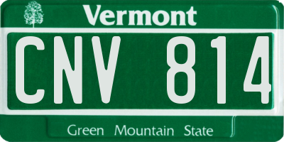 VT license plate CNV814