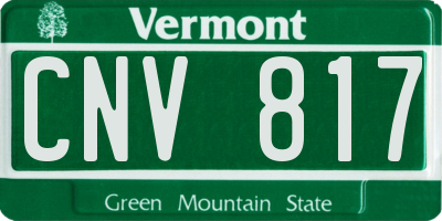 VT license plate CNV817