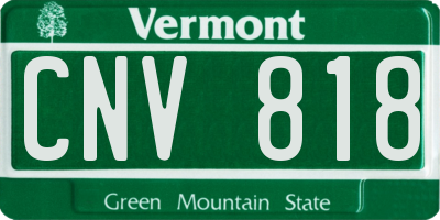 VT license plate CNV818