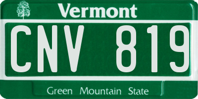 VT license plate CNV819
