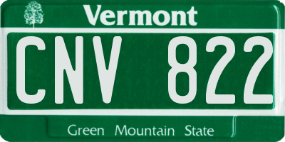VT license plate CNV822