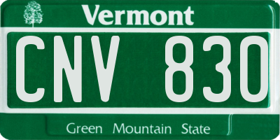 VT license plate CNV830