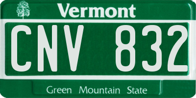 VT license plate CNV832