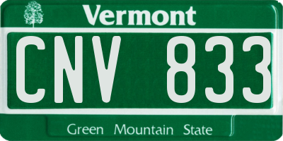 VT license plate CNV833