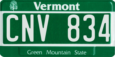 VT license plate CNV834