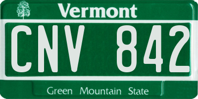 VT license plate CNV842