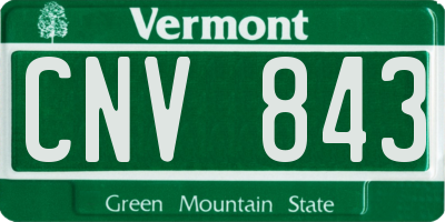 VT license plate CNV843