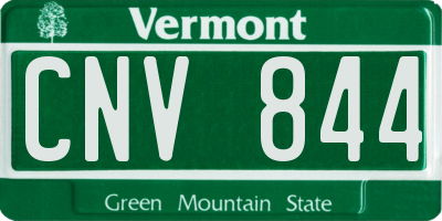 VT license plate CNV844