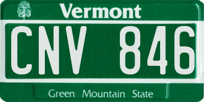 VT license plate CNV846