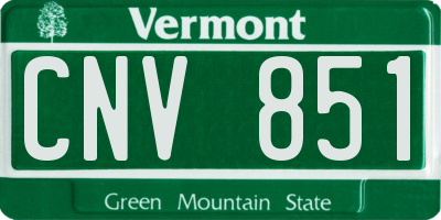 VT license plate CNV851