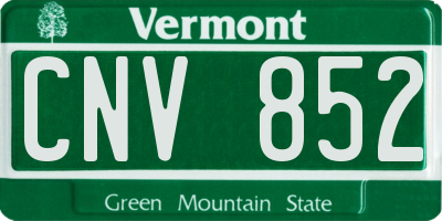VT license plate CNV852