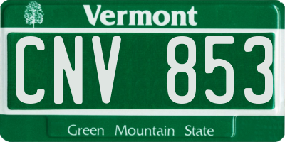 VT license plate CNV853