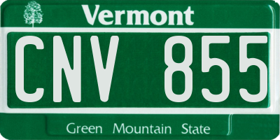 VT license plate CNV855