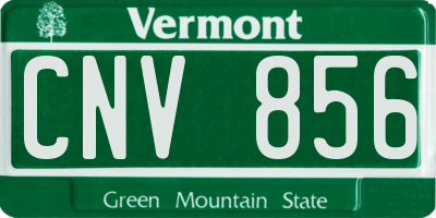VT license plate CNV856