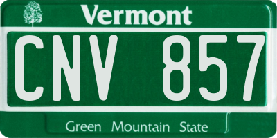 VT license plate CNV857