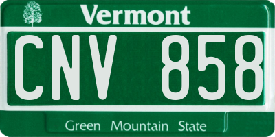 VT license plate CNV858