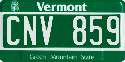 VT license plate CNV859