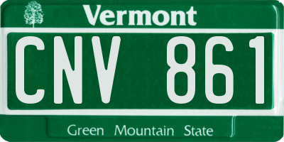 VT license plate CNV861
