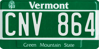 VT license plate CNV864