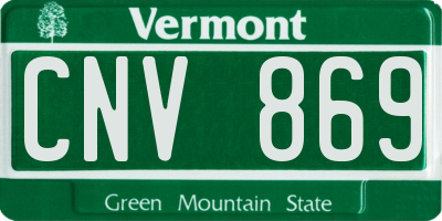 VT license plate CNV869