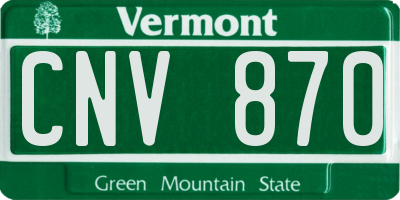 VT license plate CNV870