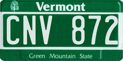 VT license plate CNV872