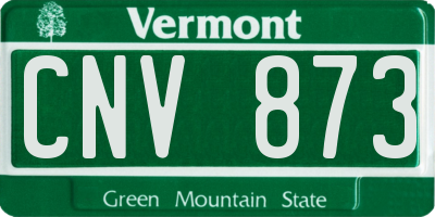 VT license plate CNV873