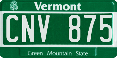 VT license plate CNV875