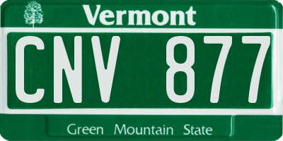VT license plate CNV877