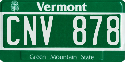 VT license plate CNV878