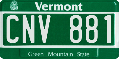 VT license plate CNV881