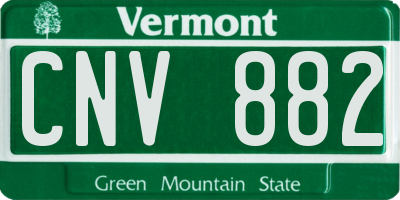 VT license plate CNV882