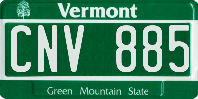 VT license plate CNV885
