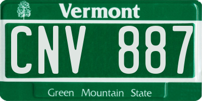 VT license plate CNV887