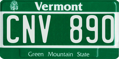 VT license plate CNV890