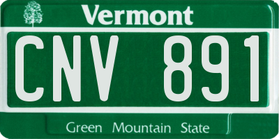 VT license plate CNV891