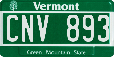 VT license plate CNV893