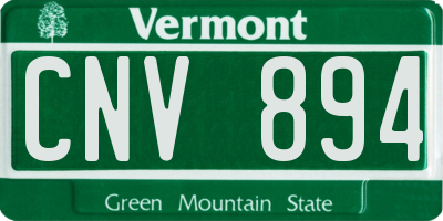 VT license plate CNV894