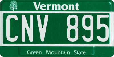 VT license plate CNV895