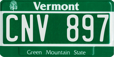 VT license plate CNV897