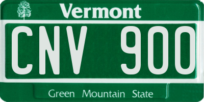 VT license plate CNV900