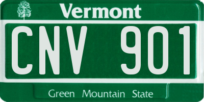 VT license plate CNV901