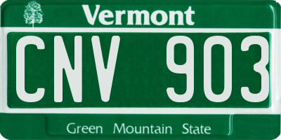 VT license plate CNV903
