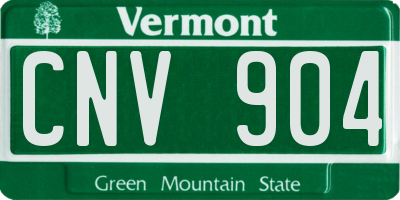 VT license plate CNV904