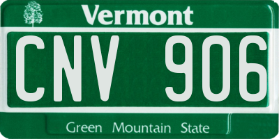 VT license plate CNV906