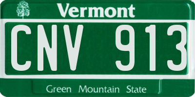 VT license plate CNV913