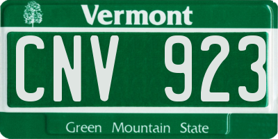 VT license plate CNV923